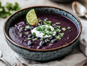 Purple Black Bean Soup