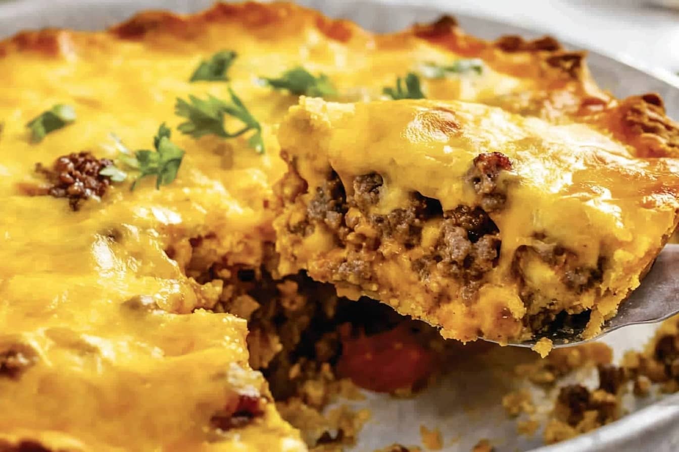 Impossible Bisquick Cheeseburger Pie