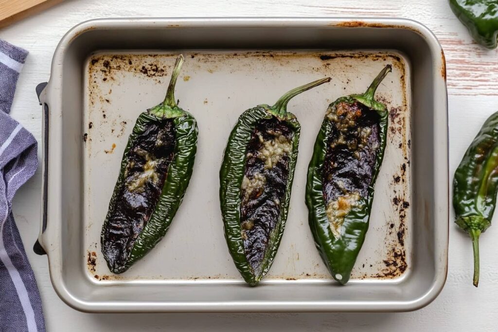 Char The Poblano Peppers